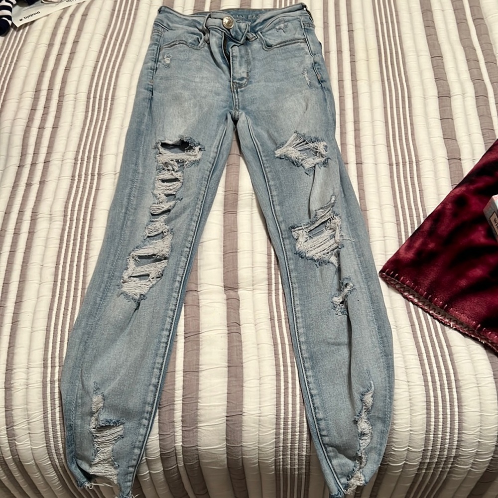 American eagle high rise jegging crop